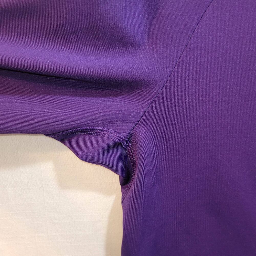 Nike Pro DriFit Pullover Purple Running L-Sleeve Athletic Zip Mock Neck Men XL - Picture 5 of 13